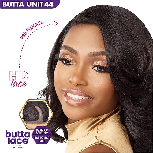 Miniatura 2 de Sensationnel Butta - Pelucas de encaje frontal  Butta Unit 44 extra ancha 5 pulgadas de profundidad peluca sintética predepilada HD encaje con pelo