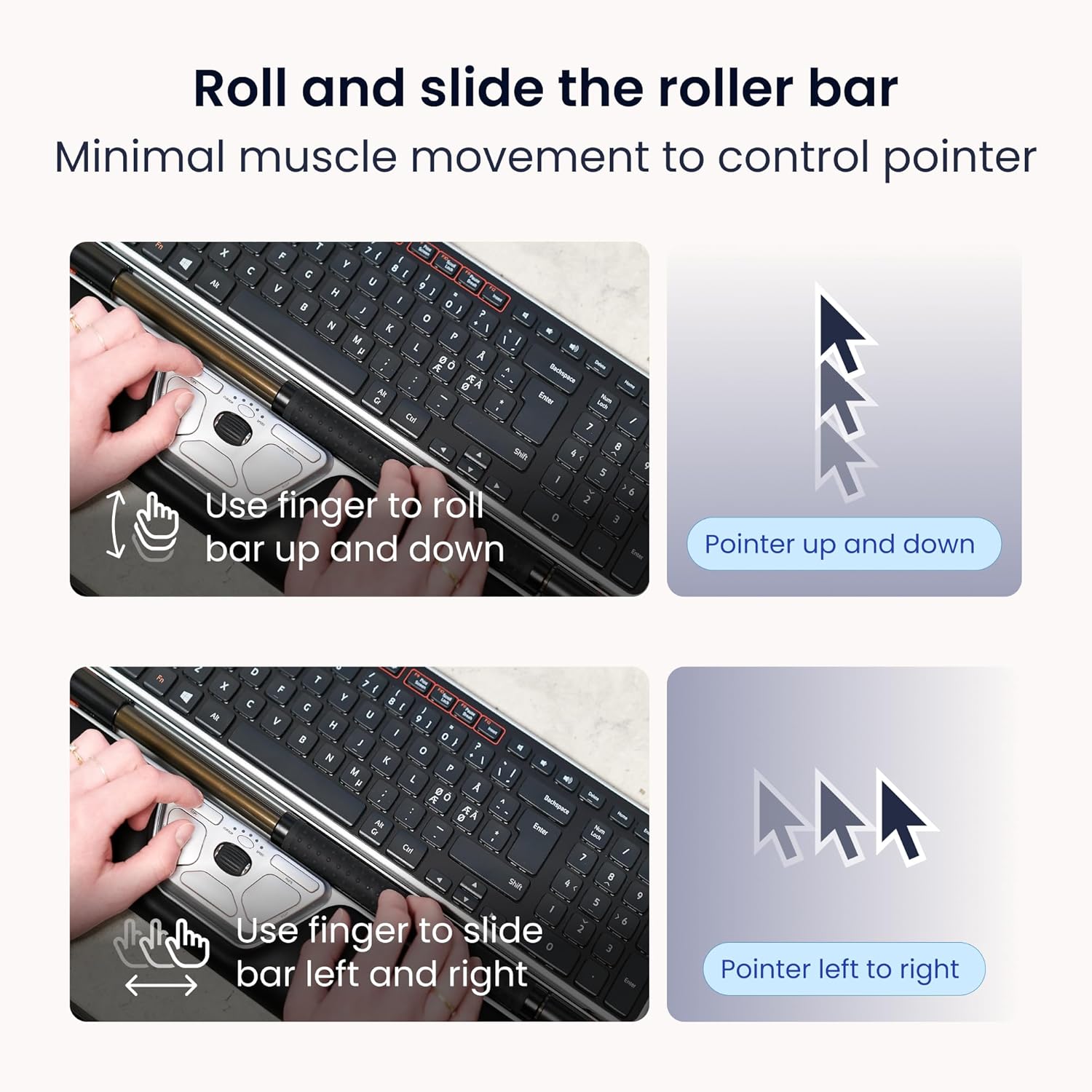 Contour Wireless RollerMouse Red - Ergonomic Design Reduces Shoulder, Forearm, Wrist Strain | Ideal for RSI/Carpal Tunnel | 6 Customizable Buttons | 10 Speed Settings | Mac/PC Compatible