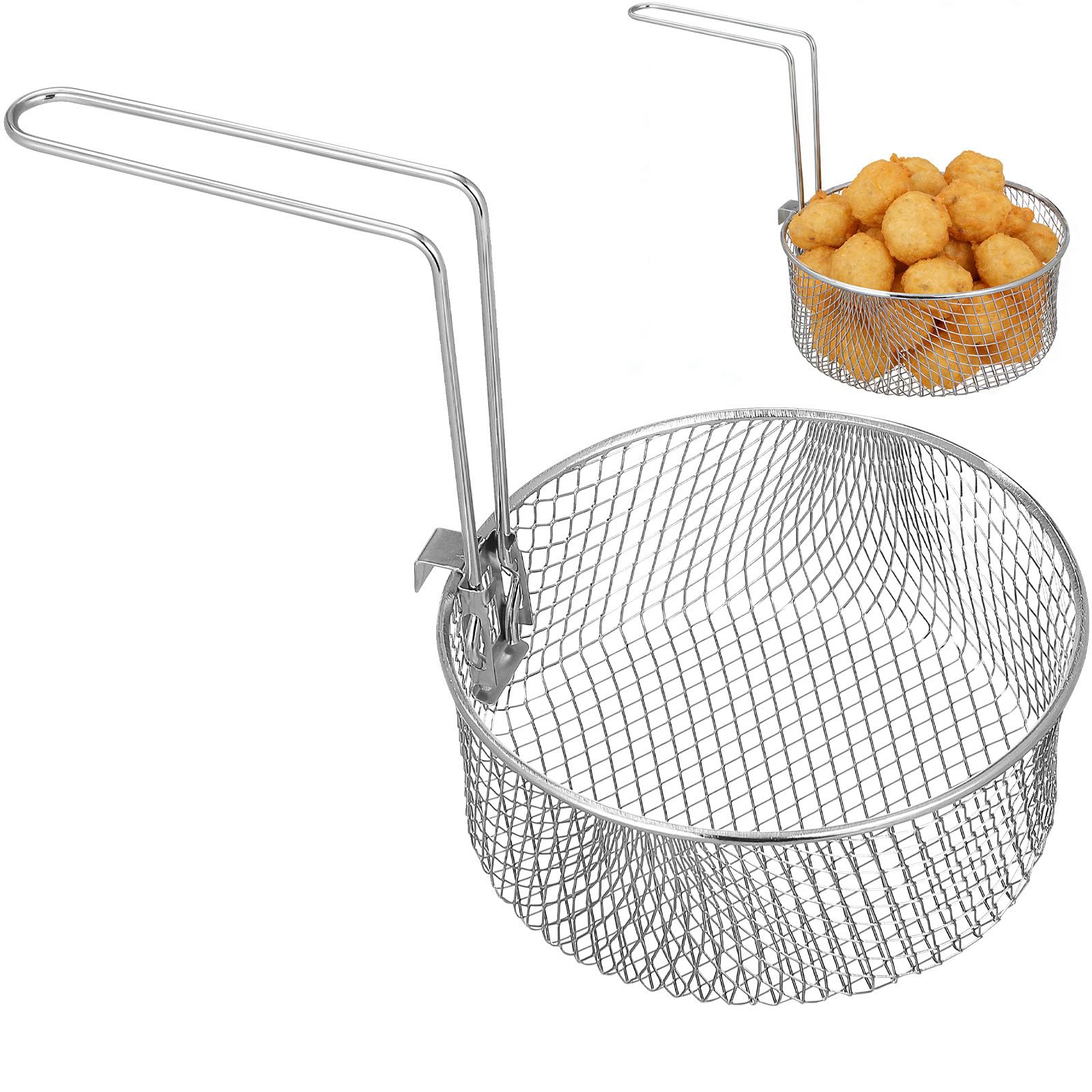 Panier à friture en acier inoxydable pour vider vos frites sans effort