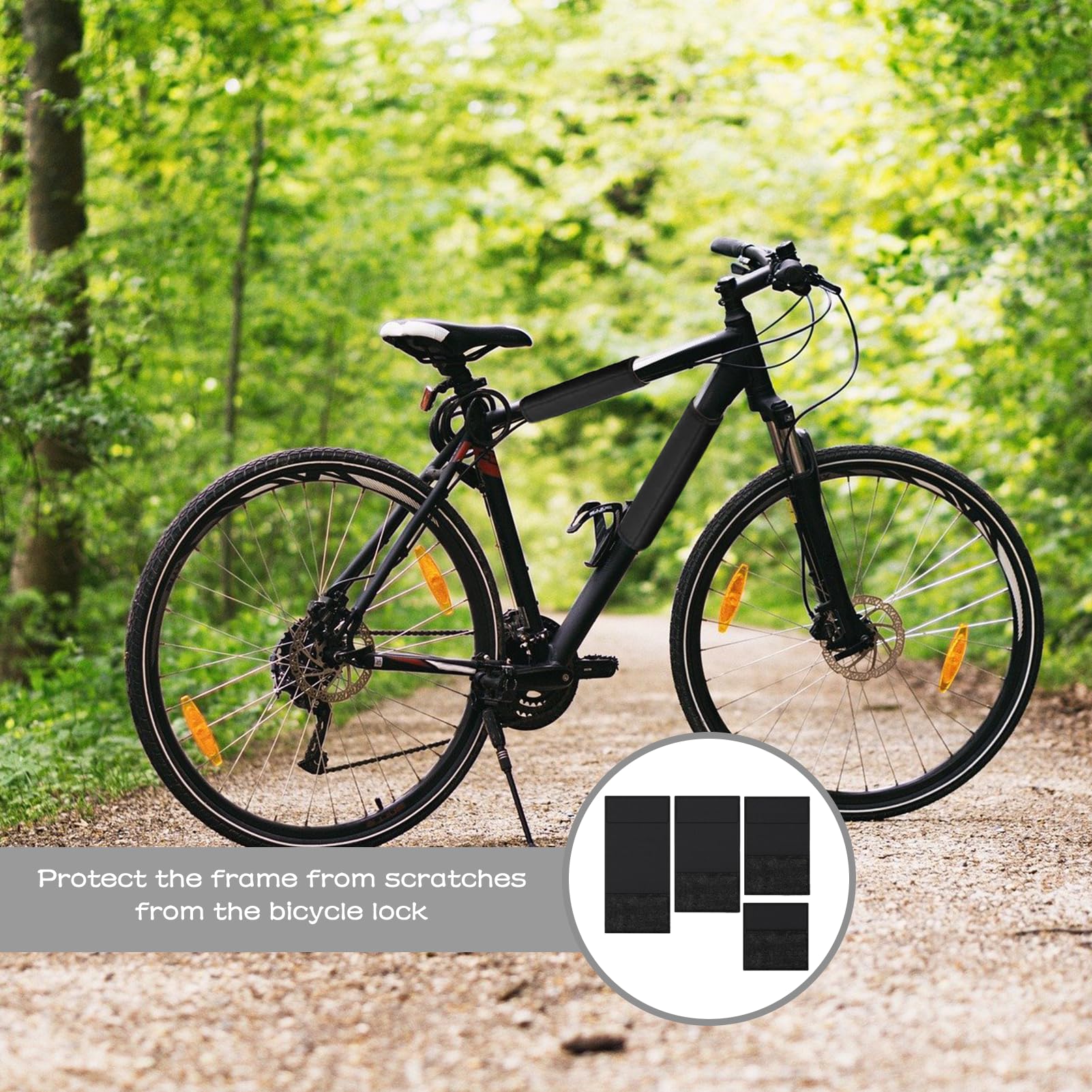 Fahrrad Rahmenschutz 4er Set, Fahrrad Rahmenschutz Transportschutz Carbon Rahmenschutz Fahrradträger Anwendbar auf Fahrradträger,E-Bike Zubehör,Fahrrad Zubehör(Neopren)