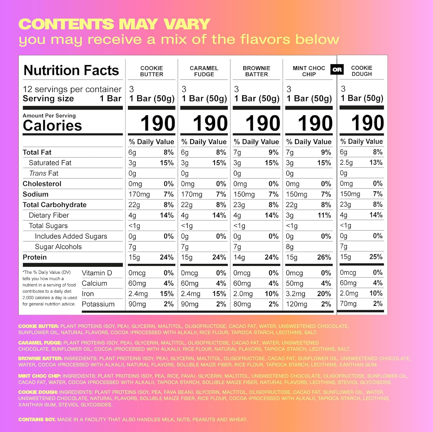 Protein Bar Variety Pa | Nutrit Bars - 14- Protein, Sr,