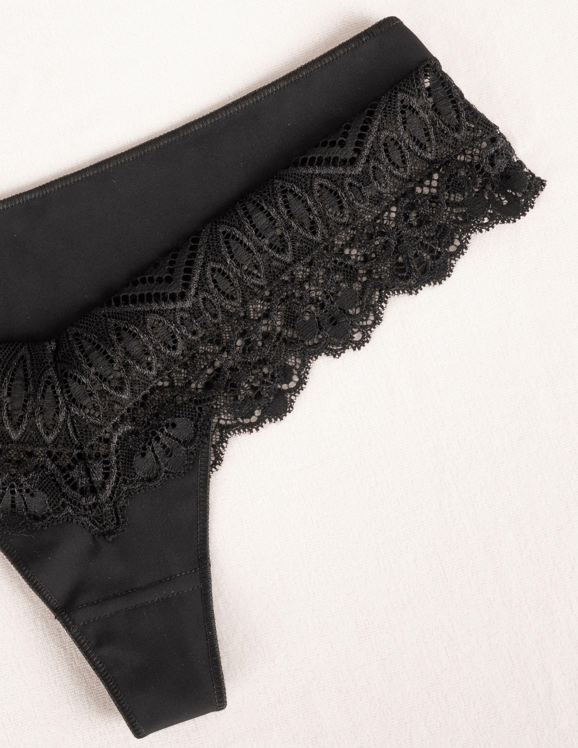 WOLBar Tanga con Encaje para Mujeres WB409