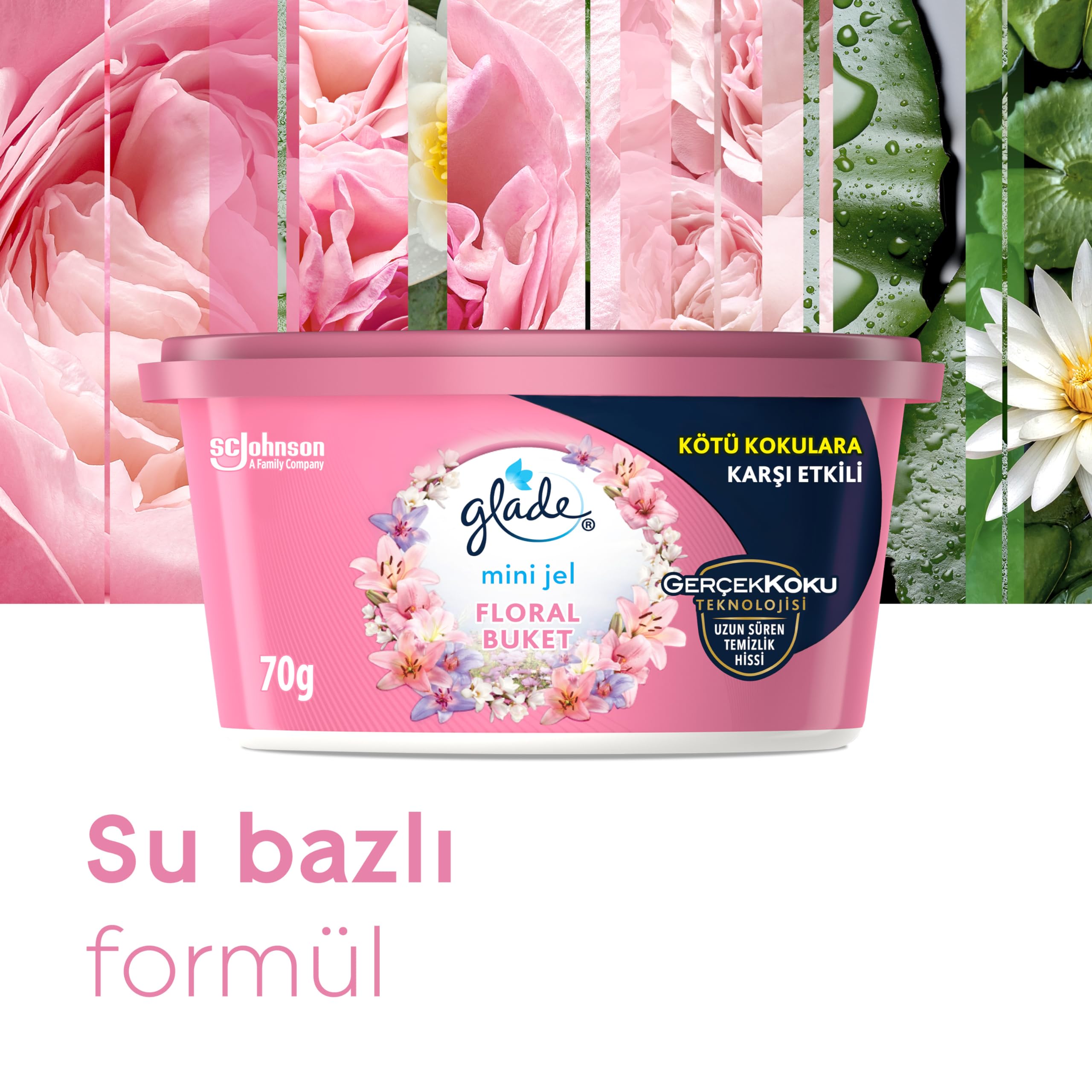 Glade Mini Jel Floral Buket 70 g 2li paket
