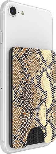 Miniatura 3 de PopSockets PopWallet Agarre para teléfono y billetera para tarjetas, extraíble, Python Chic