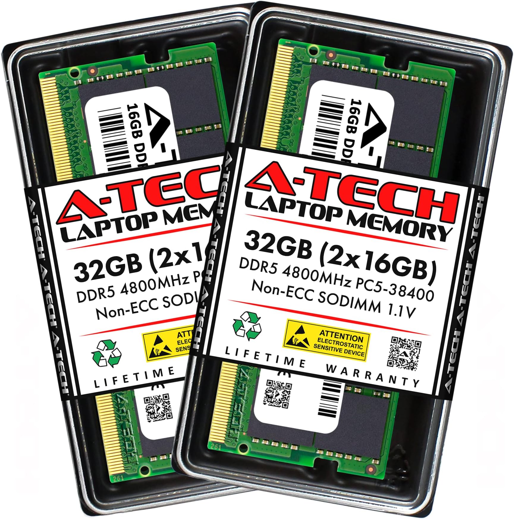 A-Tech 32GB Kit (2x16GB) RAM Compatible for ASUS ROG Zephyrus Duo 16 GX650RX-LB011X Gaming Laptop | DDR5 4800MHz PC5-38400 SODIMM 1.1V 262-Pin Non-ECC SO-DIMM Memory Upgrade