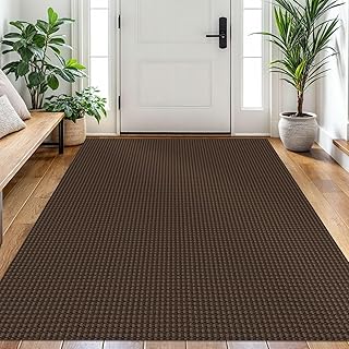 EARTHALL Woven Area Rug 4x6 Ft Washable Rugs for Entryway Non Slip Braid...
