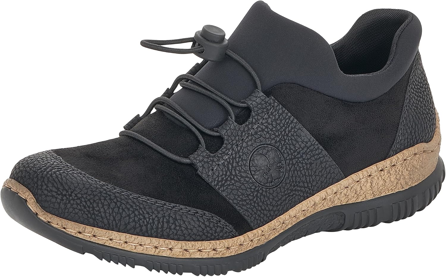 Rieker Women's Low-Top Sneakers, Black Schwarz Schwarz Schwarz 00, 8.5
