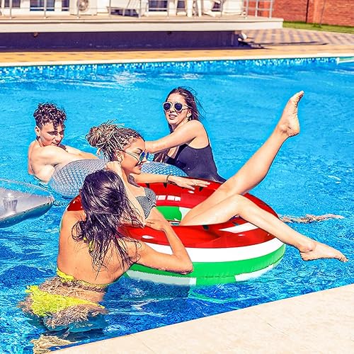 Miniatura 6 de Flotador de piscina para adultos, tubo inflable para piscina, anillo de natación para piscina, diversión acuática, gran inflable para verano, playa,