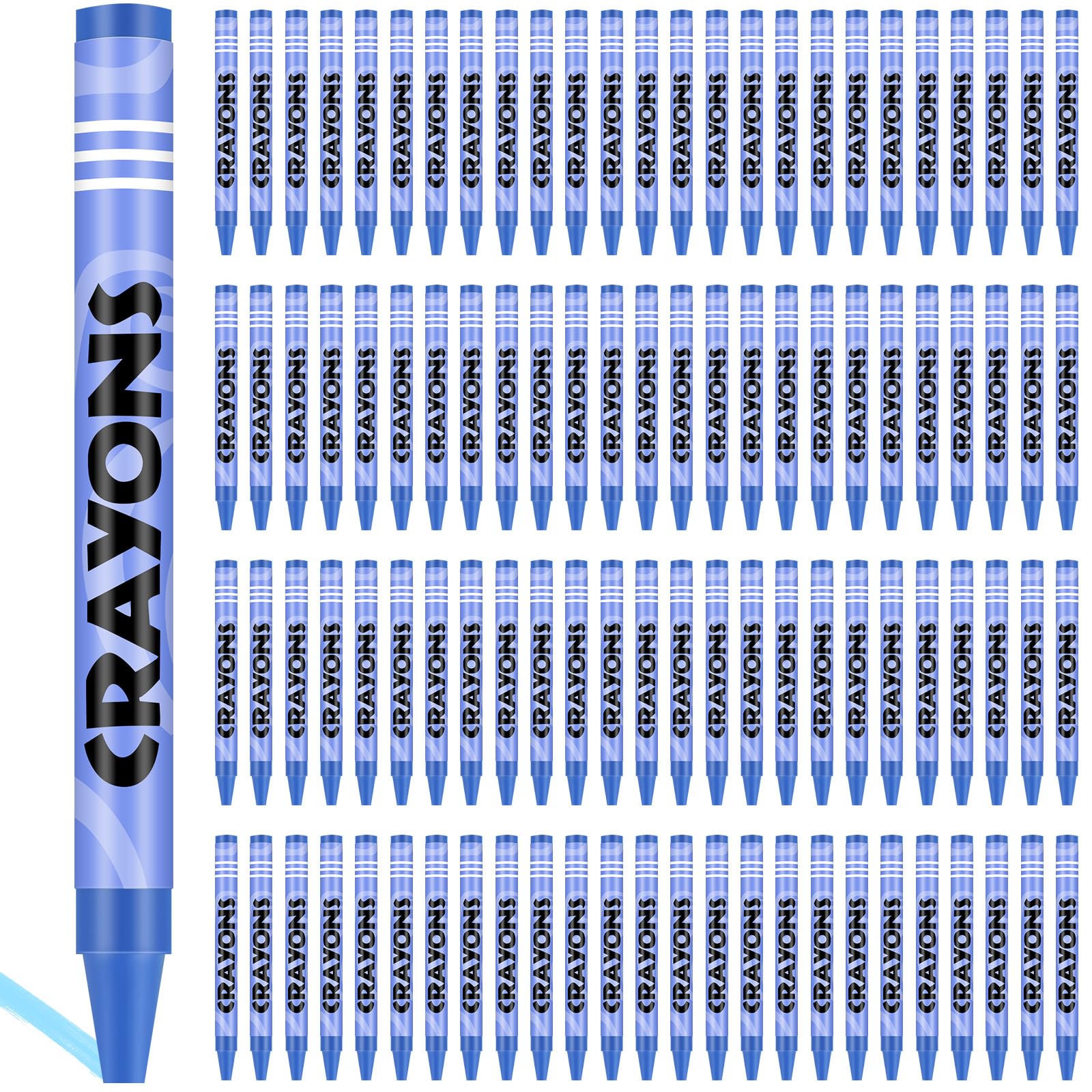 Tenceur 100 Pcs Single Color Crayons Bulk Crayons Coloring Party Favors Pastels Set for Adults Teacher Painting Classrooms Groups Party Art Gifts