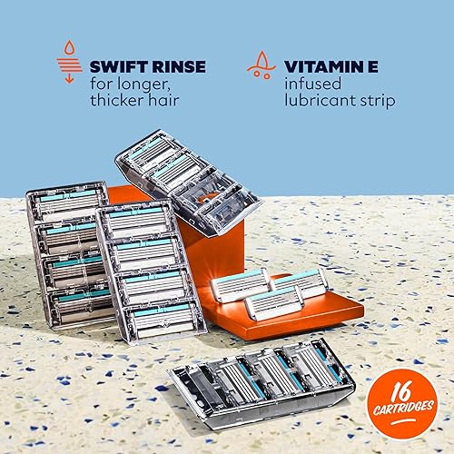 Miniatura 8 de Dollar Shave Club Cartuchos de repuesto para maquinilla de afeitar Club de 4 hojas 8 unidades cuchillas de acero inoxidable de corte de precisión