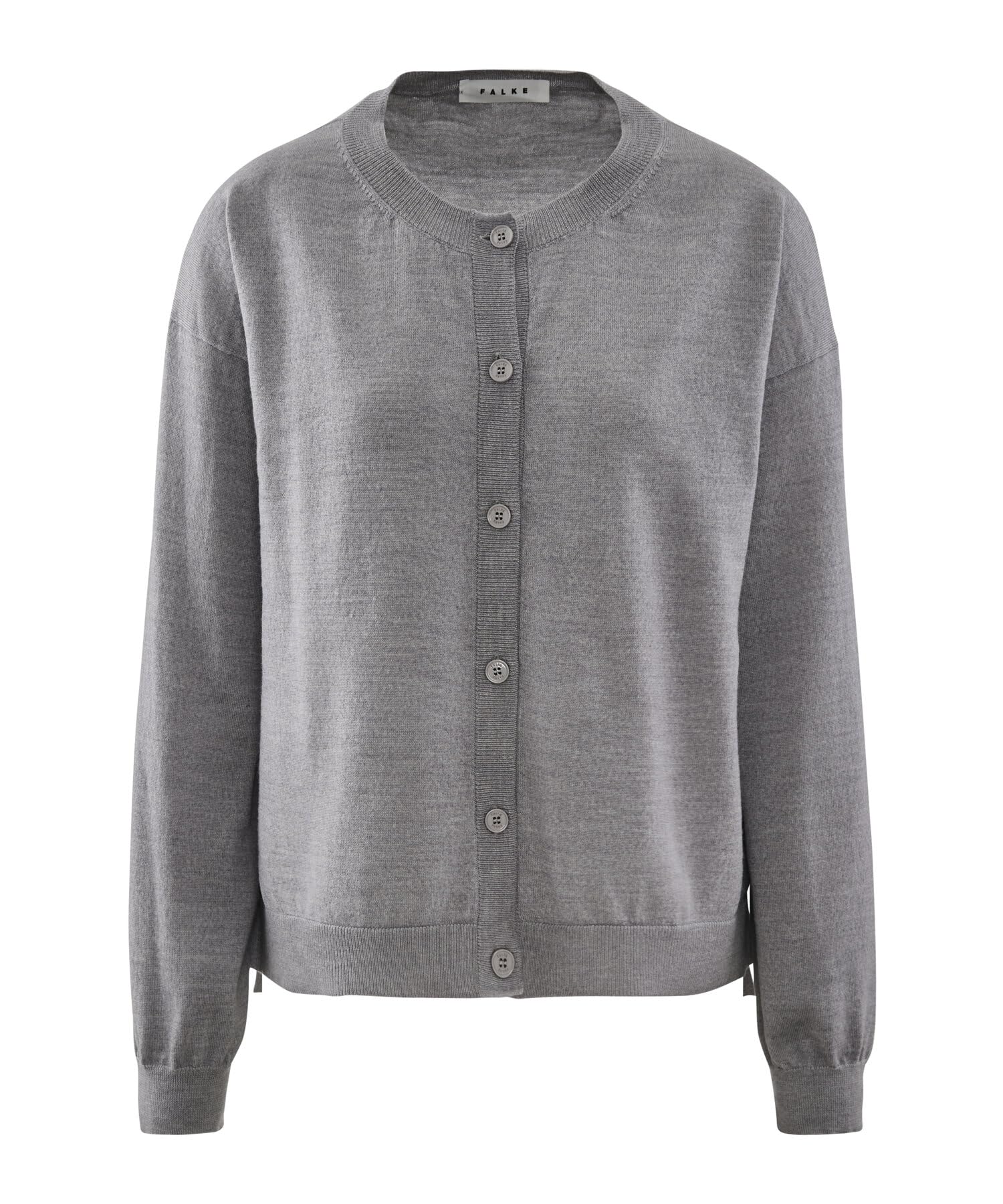 FALKE Mujer Basic New Merino Cardigan suéter cárdigan clásico Suave Elegante para el Trabajo y el Tiempo Libre Transpirable regulación climática antiolor Lana 1 Pieza