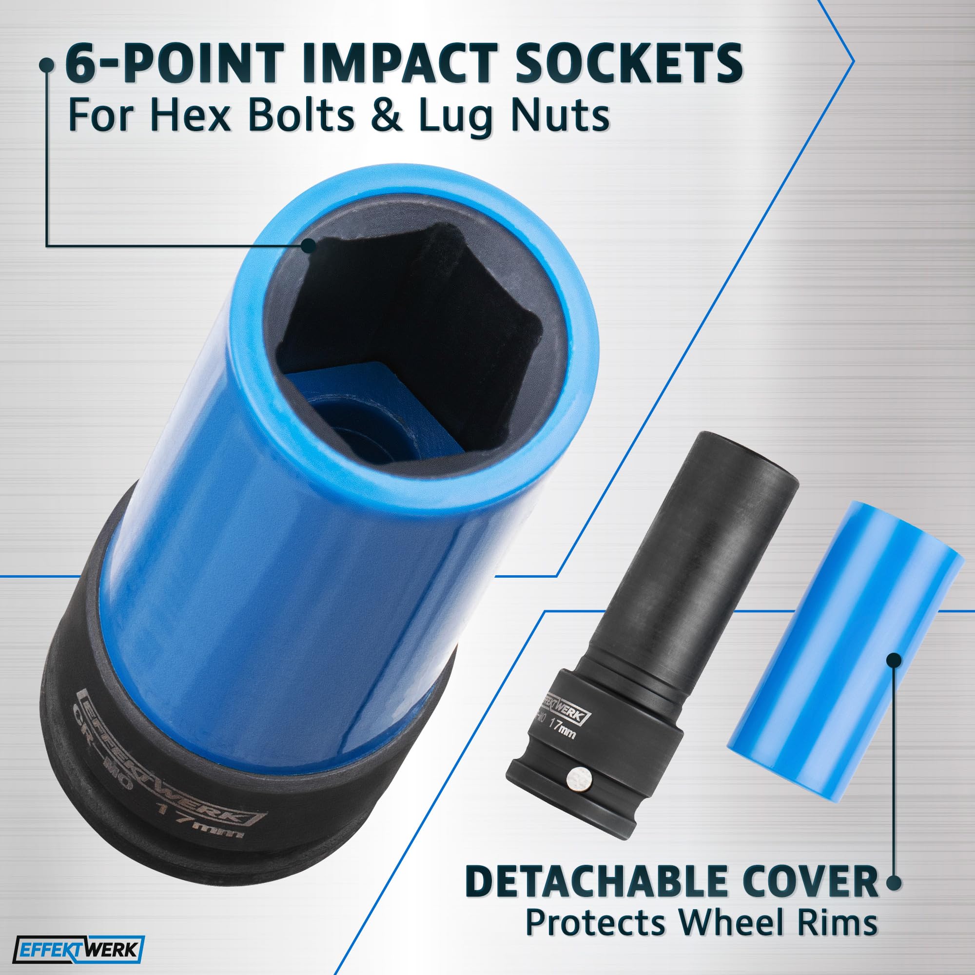 BAHCO Jeu De Douilles à Choc Longues 3 Pièces 17/19/21mm BWSS12P3L