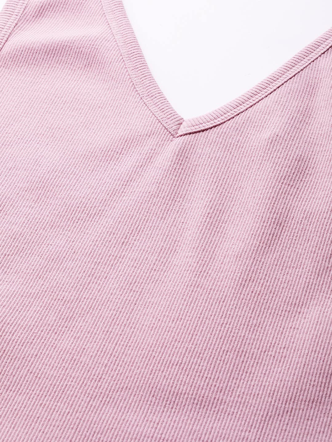 Sanjis Enterprise Women Stretchable Sleeveless V Shape Basics Solid Casual Trendy Stylish Ribbed Crop Top Fashion Tank Tops Summer Sleeveless Cut Sleeves Trendy top Women Girls (Large, Pink, l) 3