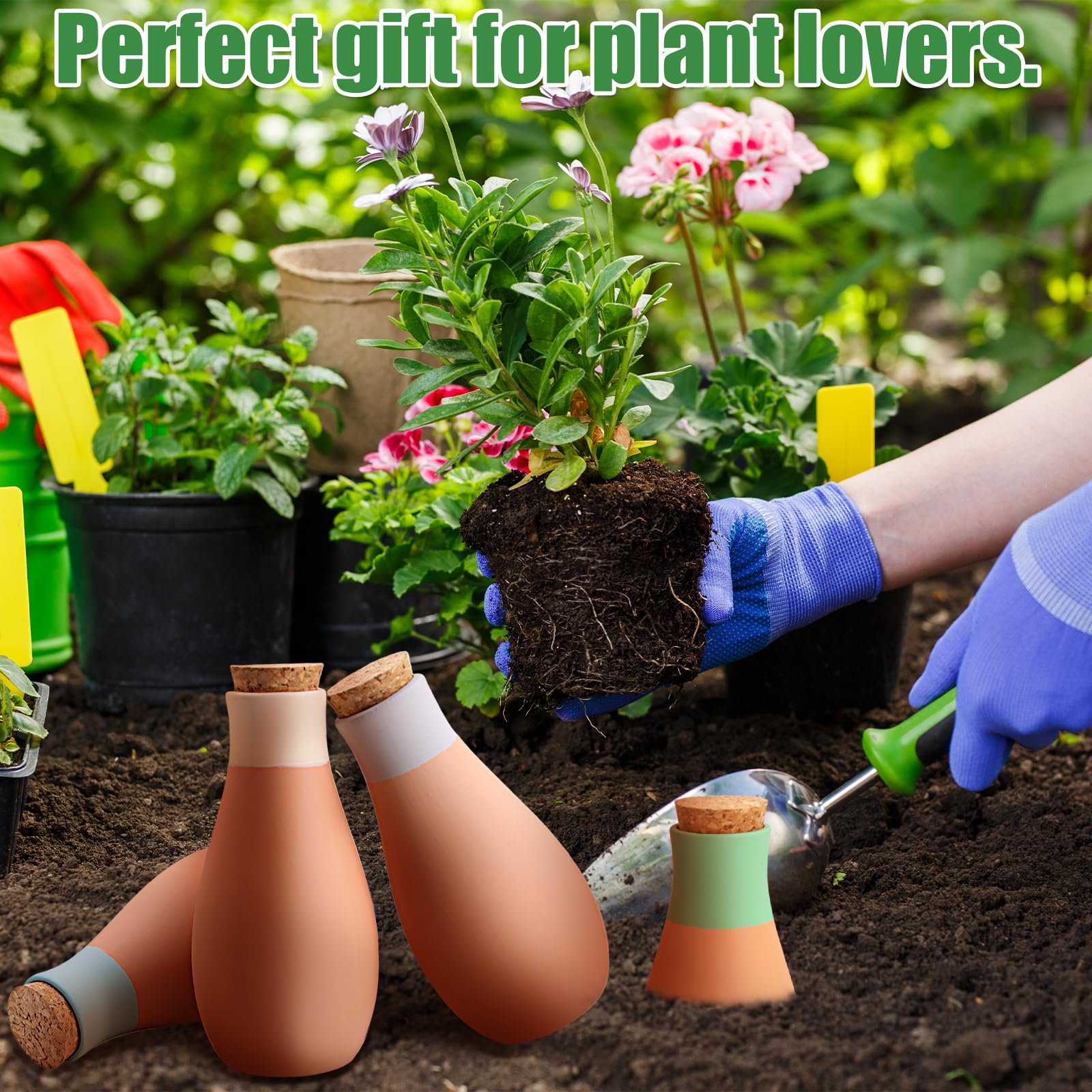 Amazon.com: 4PCS Terracotta Watering Spikes, Ollas Self Watering