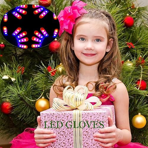 Miniatura 3 de 4 Pairs LED Gloves Light up Gloves for Kids Girls Boys Toys Age 3-12 Years Old Cool Fun Toys Gifts for Easter Birthday Carnival Party Christmas