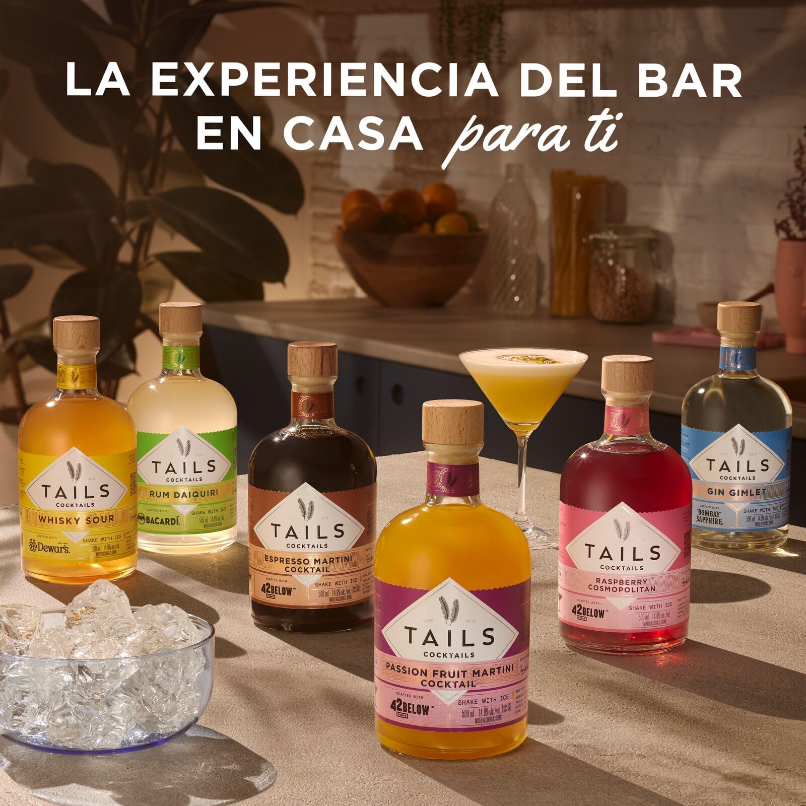 TAILS Cocktails Cóctel Whisky Sour, Cóctel con Whisky Listo para tomar, 14,9% ABV, 50cl / 500ml