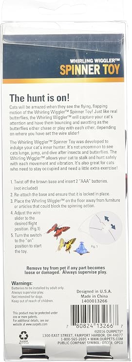 OurPet's Whirling Wiggler Spinner Cat Toy, Model: 1400013266