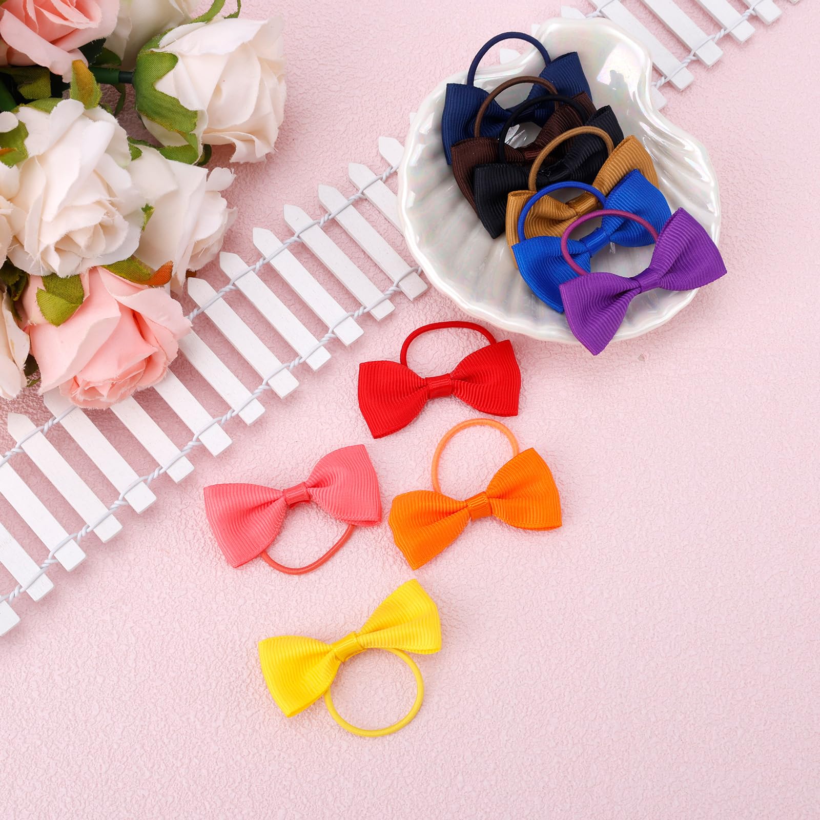 Fiocchi Capelli Piccoli Cuccioli Cane Poliestere Multicolore Elastici Accessori Toelettatura Cuccioli