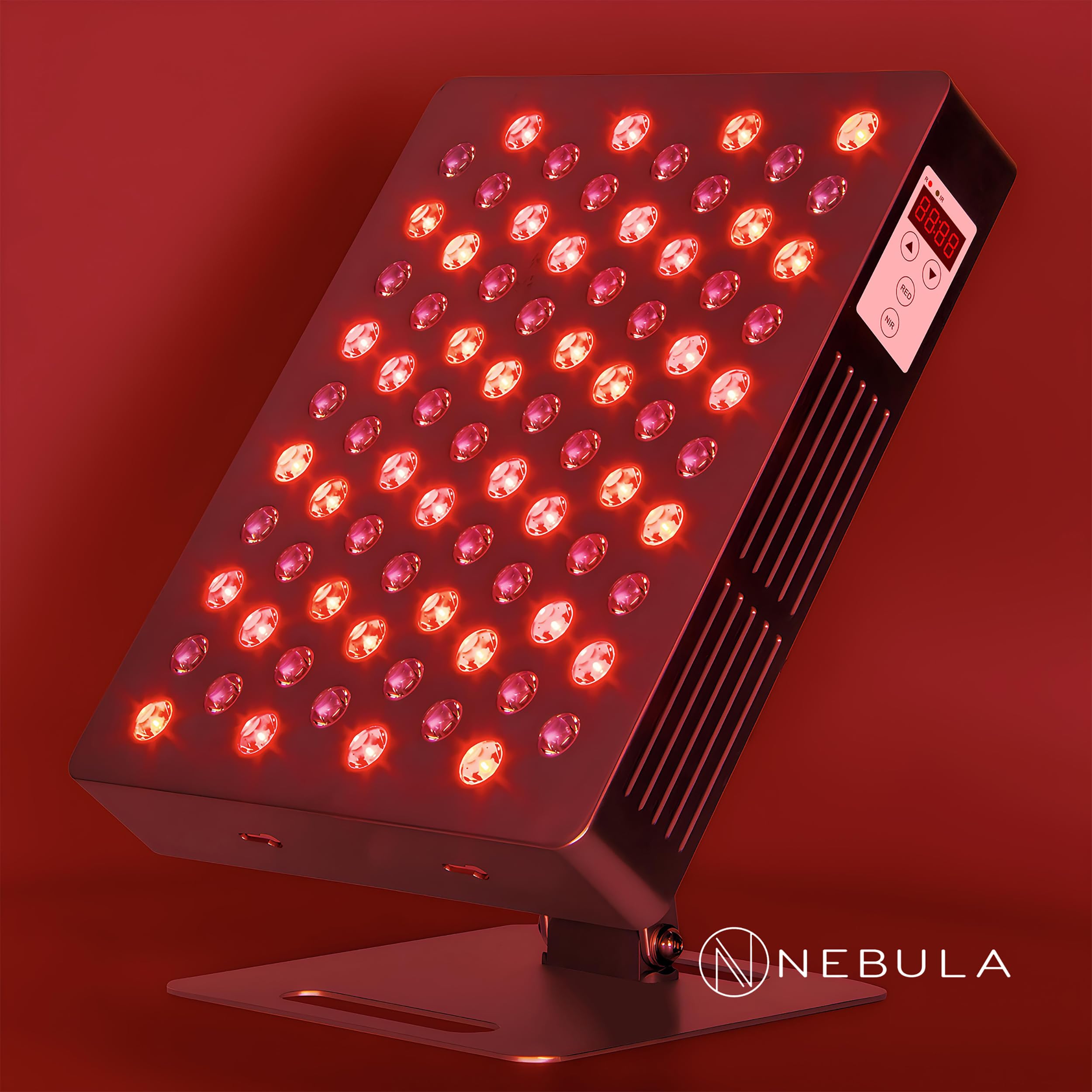 Nebula Dispositivo De Fototerapia 400W En Rojo Platino E Infrarrojo Cercano: Brazo De Escritorio Ajustable, 80 LED De Alta Intensidad Con Doble Pico De Longitud De Onda De 630nm A 850nm