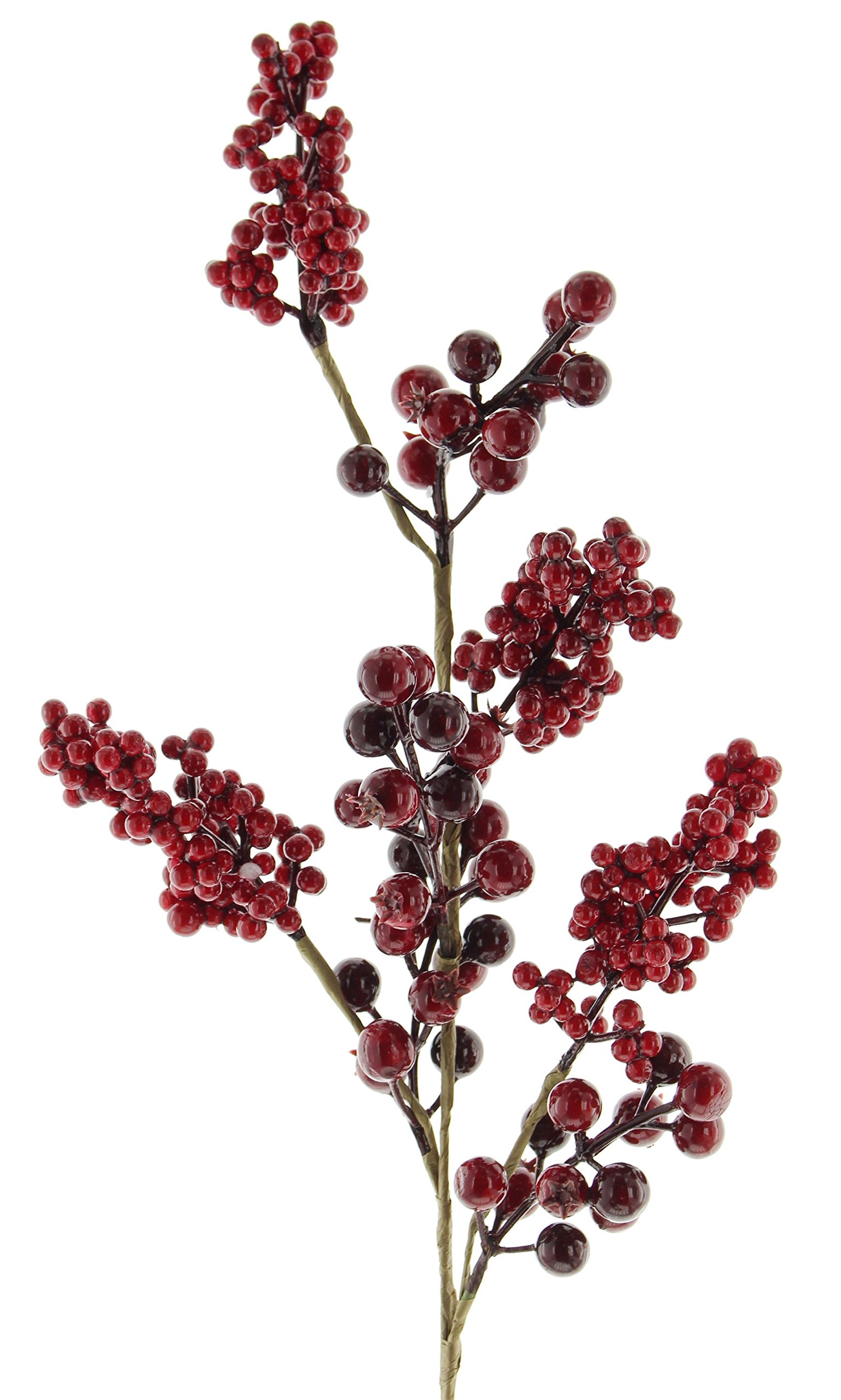 20 Stück Künstliche Rote Beeren Zweige - Weihnachtsdeko Für Baum & Kränze