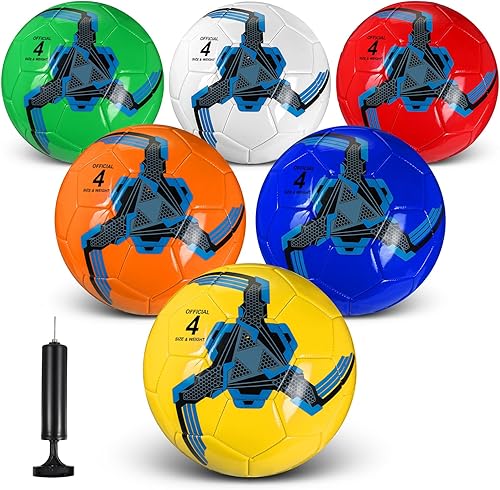 Miniatura 10 de Deekin Balón de fútbol a granel con bomba de tamaño 5/4/3 para interior y exterior, práctica deportiva, competición, accesorios de entrenamiento