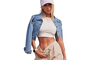 Women's Stylish Cropped Denim Jacket for Versatile Style