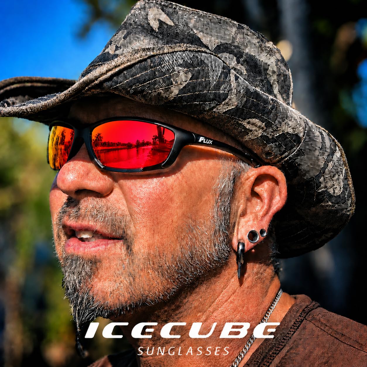 Icecube SPORTECH okulary przeciwsłoneczne dla mężczyzn i kobiet: Polaryzowana ochrona UV400, lekka rama, sportowe okulary przeciwsłoneczne do baseballu, golfa, polowania, biegania, jazdy; rower, sprzęt do wspinaczki i okulary do strzelania