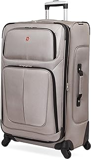 Sion Softside Expandable Roller Luggage, Pewter, Checked-Large 29-Inch, Sion Softside Expandable Roller Luggage