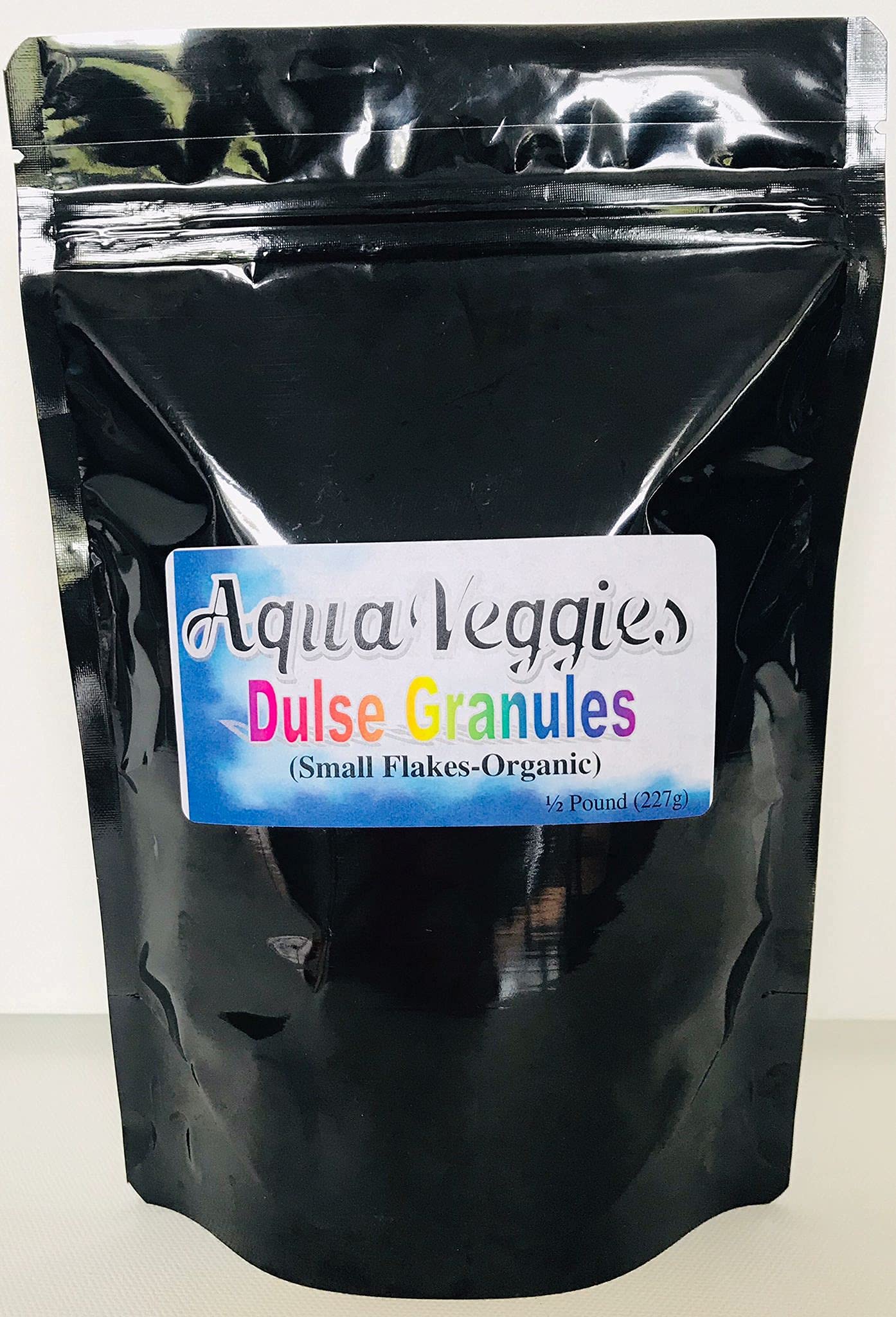 Aqua Veggies Organic Atlantic Dulse Flakes Granules 227Grams or 1/2 Lbs, Hand-Harvested, Sun-Dried Bay of Fundy