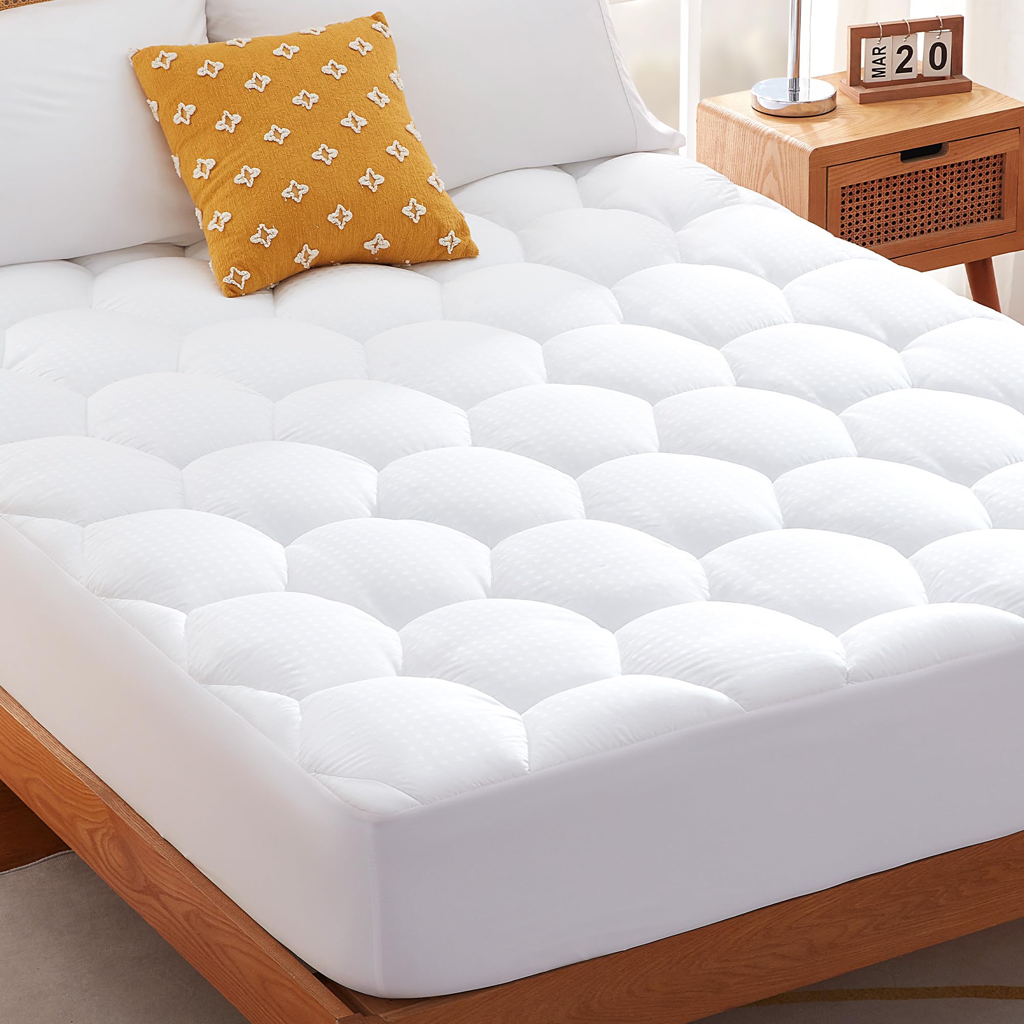 Sonive Single Mattress Topper, Extra Deep Poket 14.9 Inch/38cm, Super soft Quilted Small M...