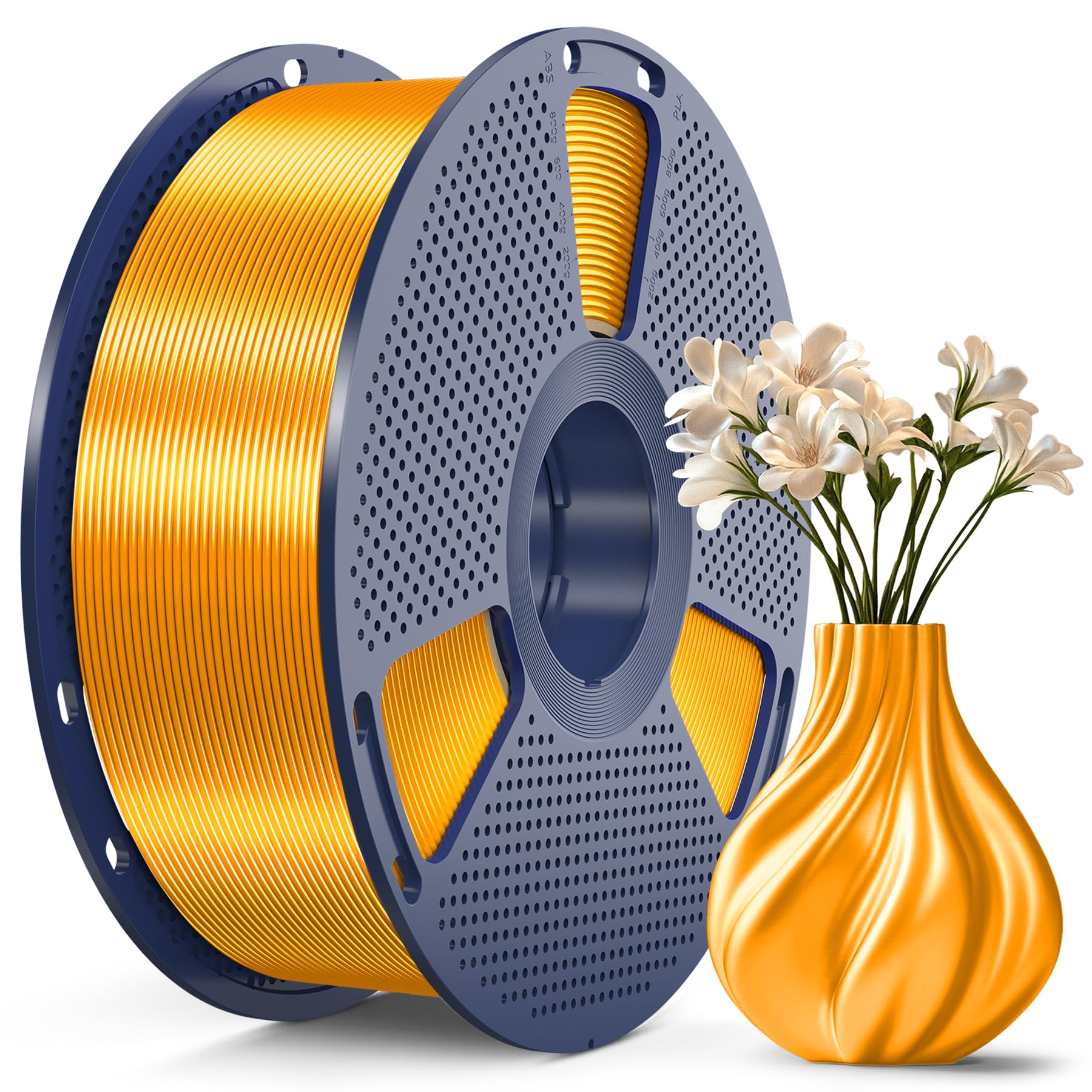 SUNLU Silk PLA Filament - Shiny Silver 1KG -17 SUNLU Silk PLA Filament - Shiny Silver 1KG -17