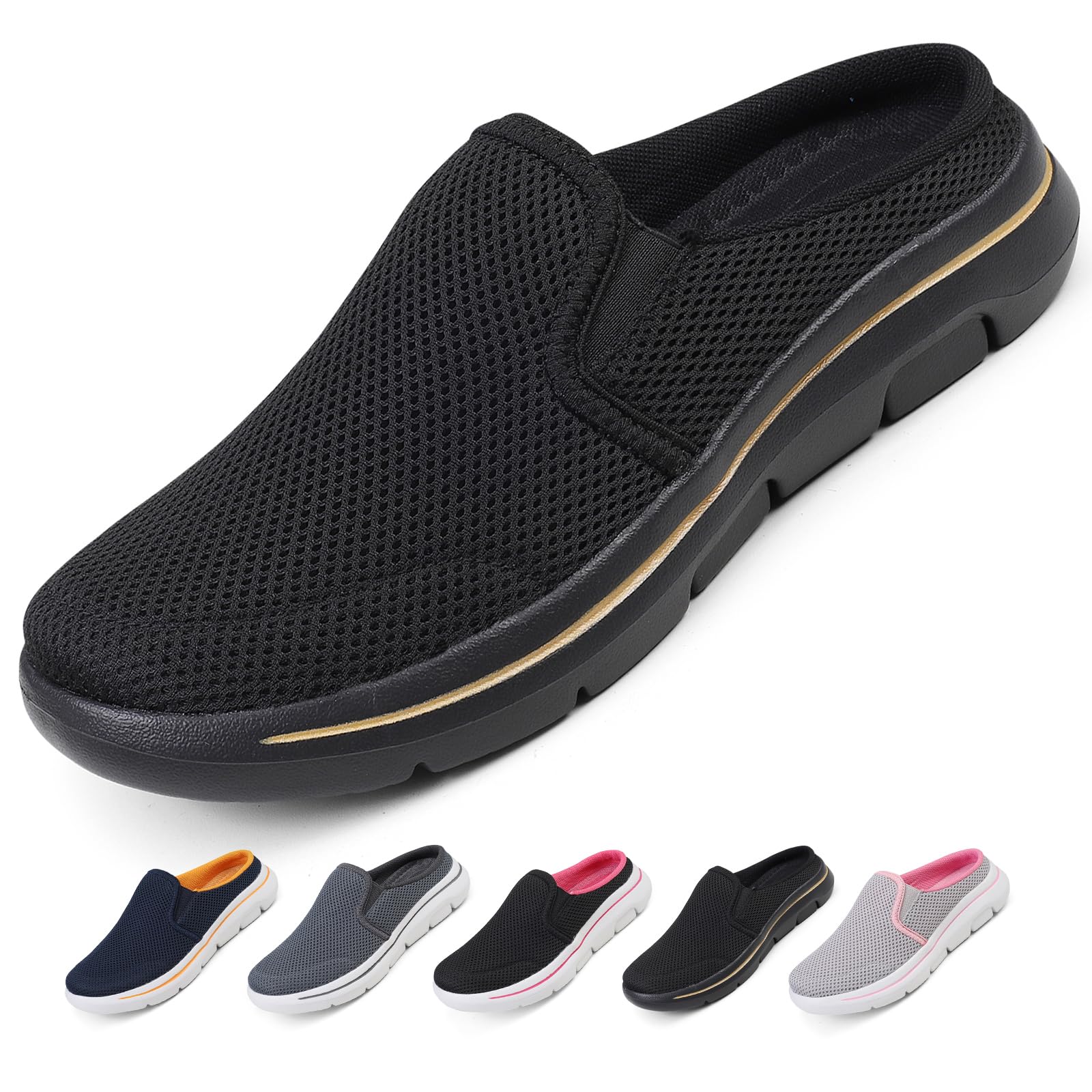 Hausschuhe Damen Herren Clogs Slip On Pantoletten Atmungsaktive rutschfeste Schlappen Gr.35-48