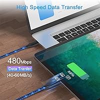 Vista 4 de PS4 Charger Cable,10FT PS4 Controller Charger Cord for Xbox One S/X/Elite,PS 4 Pro/Slim,Game,Micro USB Cable to USB A Long Braided Data Charging