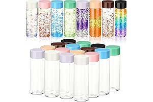 Hoolerry 16 Pcs Empty Sensory Bottles