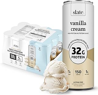 Slate Protein Shake: Vanilla Cream, Low Sugar