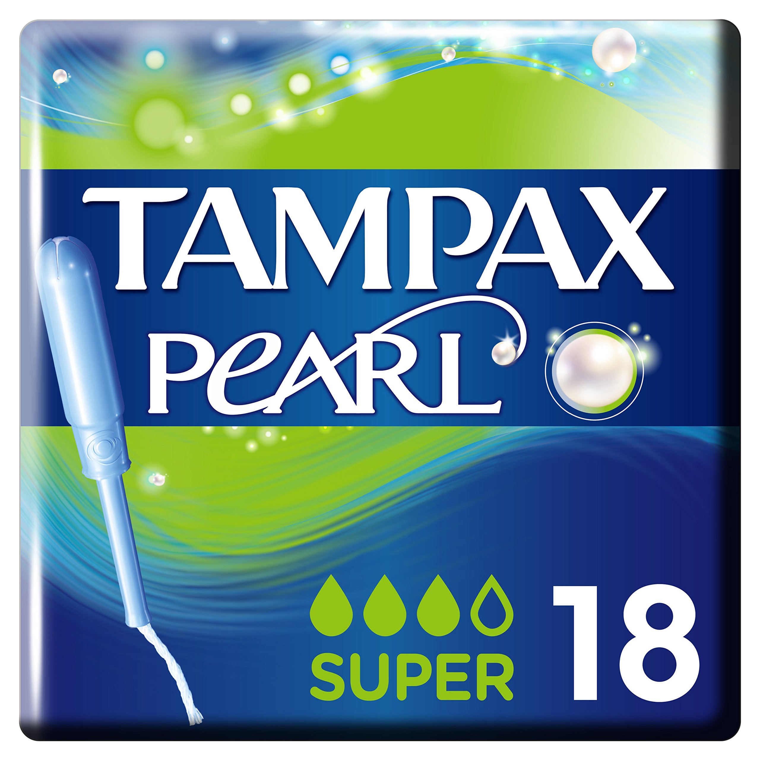 Tampax Pearl Super Tampons Applicator, 18 ciascuno