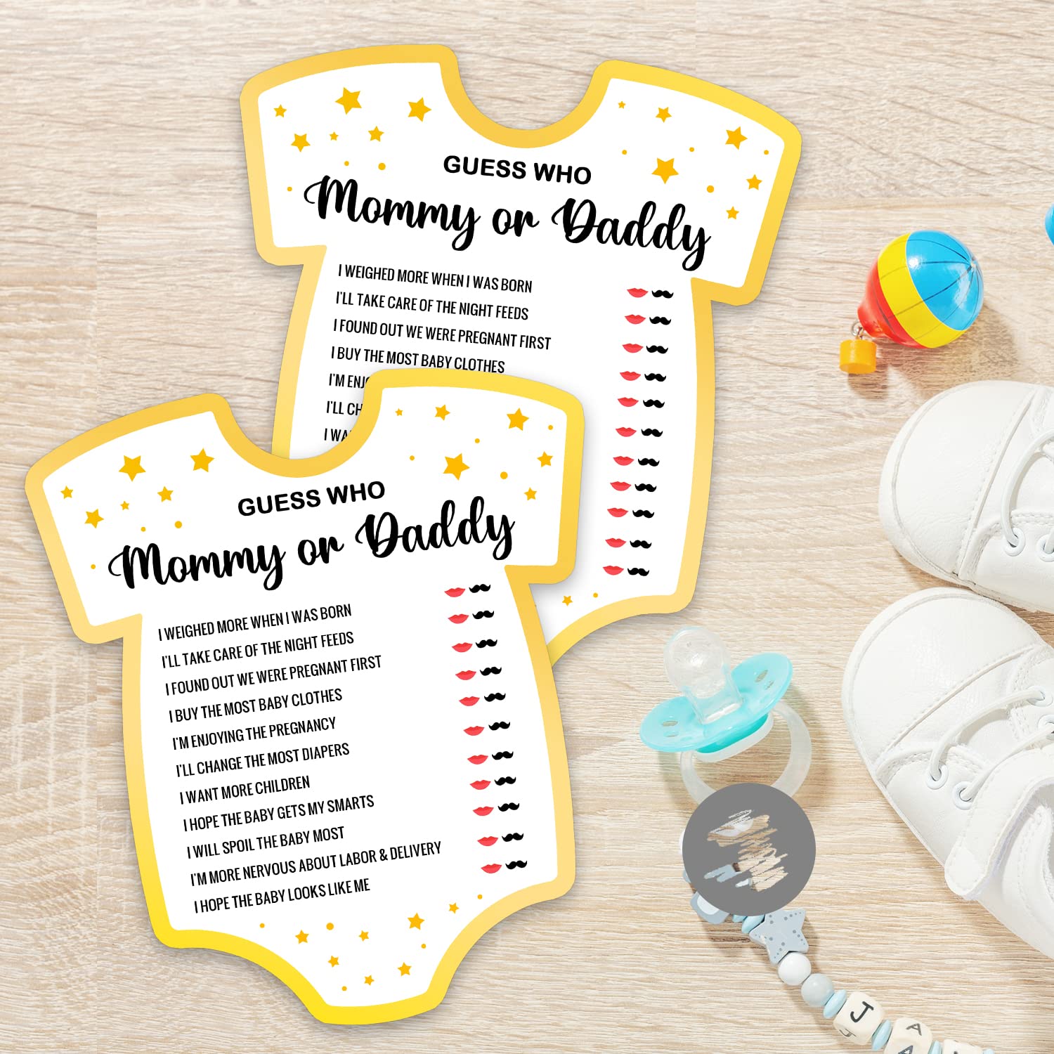 Jeux De Fête Prénatale - 30 Cartes De Jeu Alphabet Pour Bébé