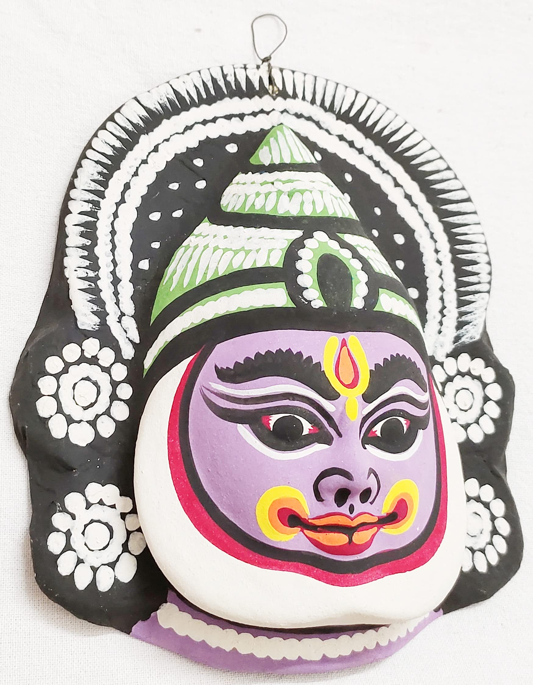 Paper Wall Hanging Mask (24 x 5 x 19 cm, Multicolour) Chhau Mask Puruliya West Bengal 1