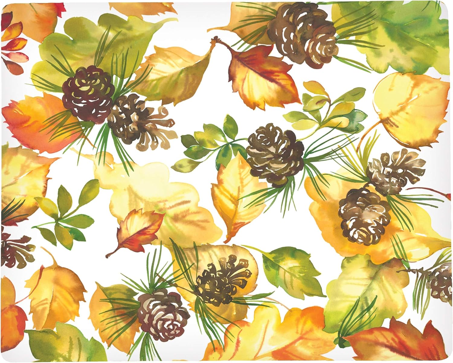 Autumn Leaves and Pinecones Hardboard Placemats Set of 6