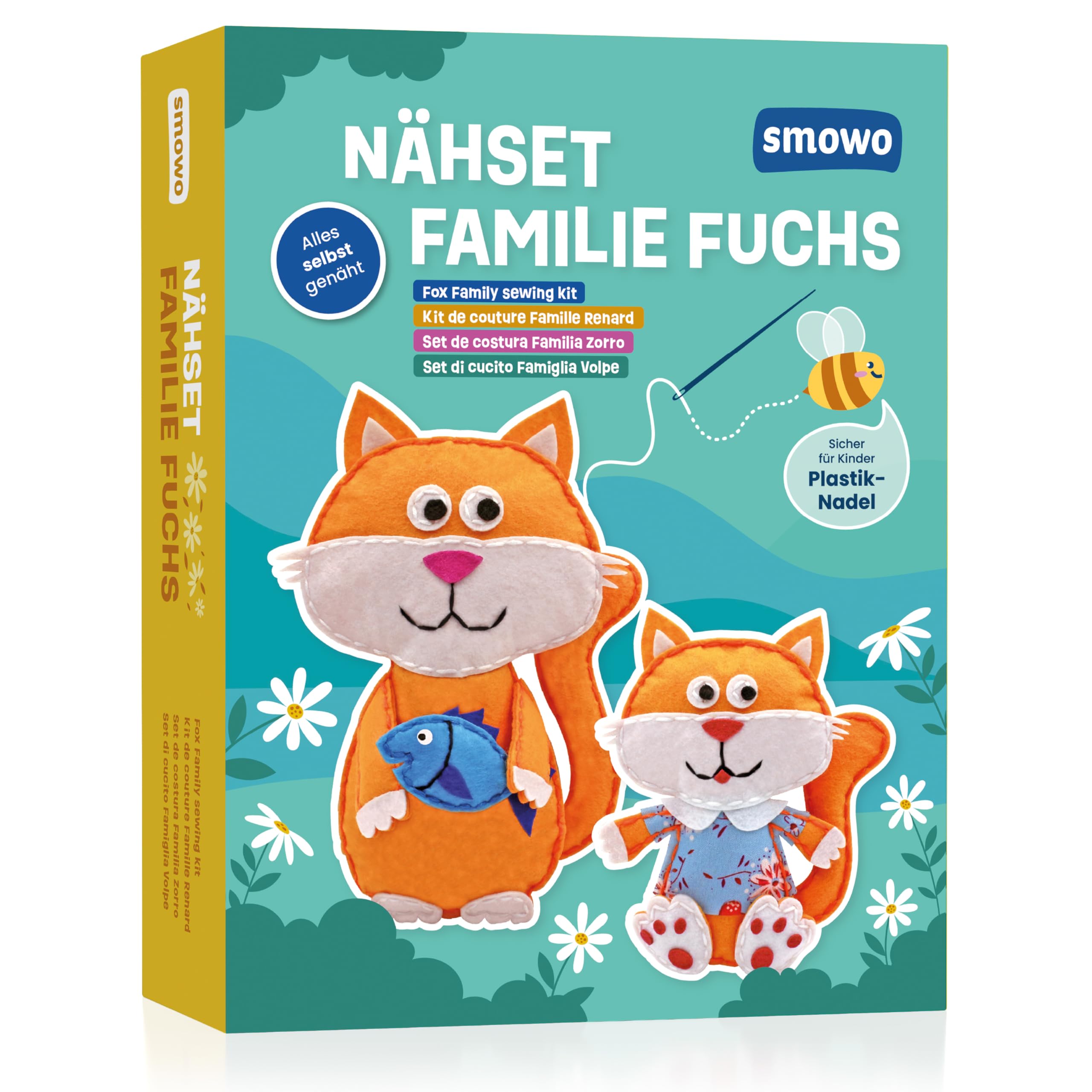 Baker Ross Panda Nähset Für Kinder – 3er Pack, Inkl. Filz, Wolle & Nadel (ca. 14 Cm)