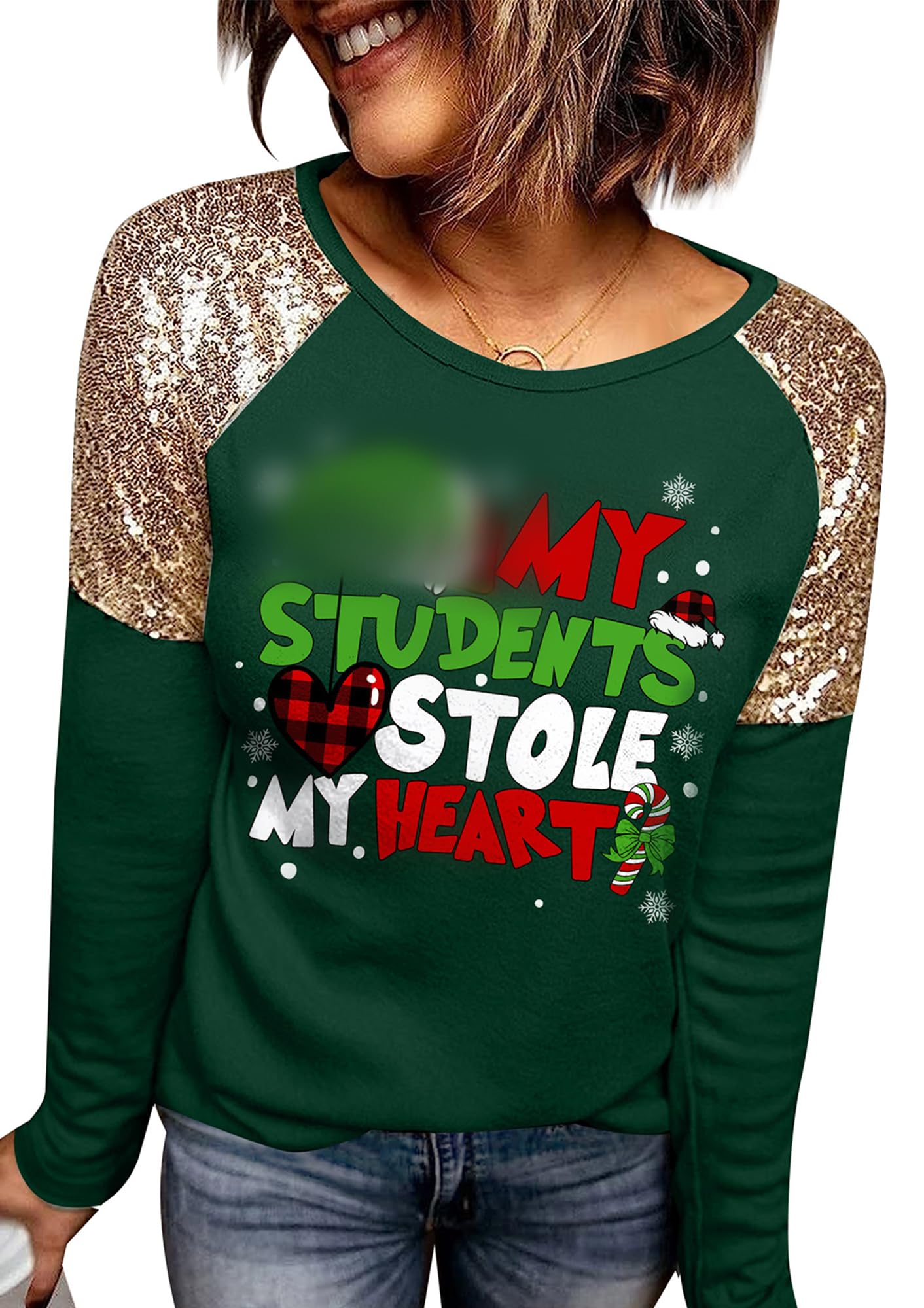 Locker.Ink | The Top Festive Fashion Trends You Need to Know for the Holiday Season Sequin Sparkle Sweatshirt