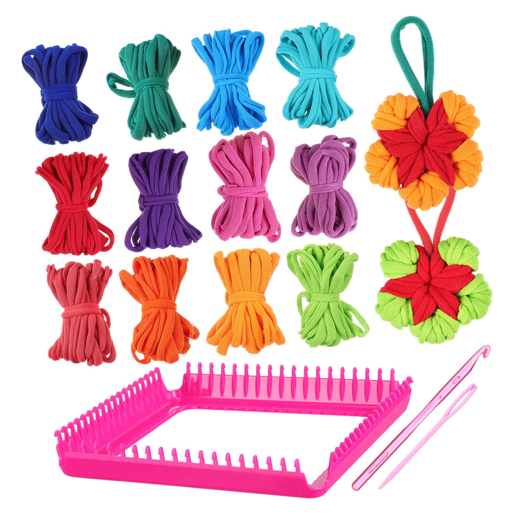 Beatifufu Elastic Rop Knitting Toys Loom Pot Holder Loops Pot Holder Kit Loom Loop Refill Pack Boys and Sets