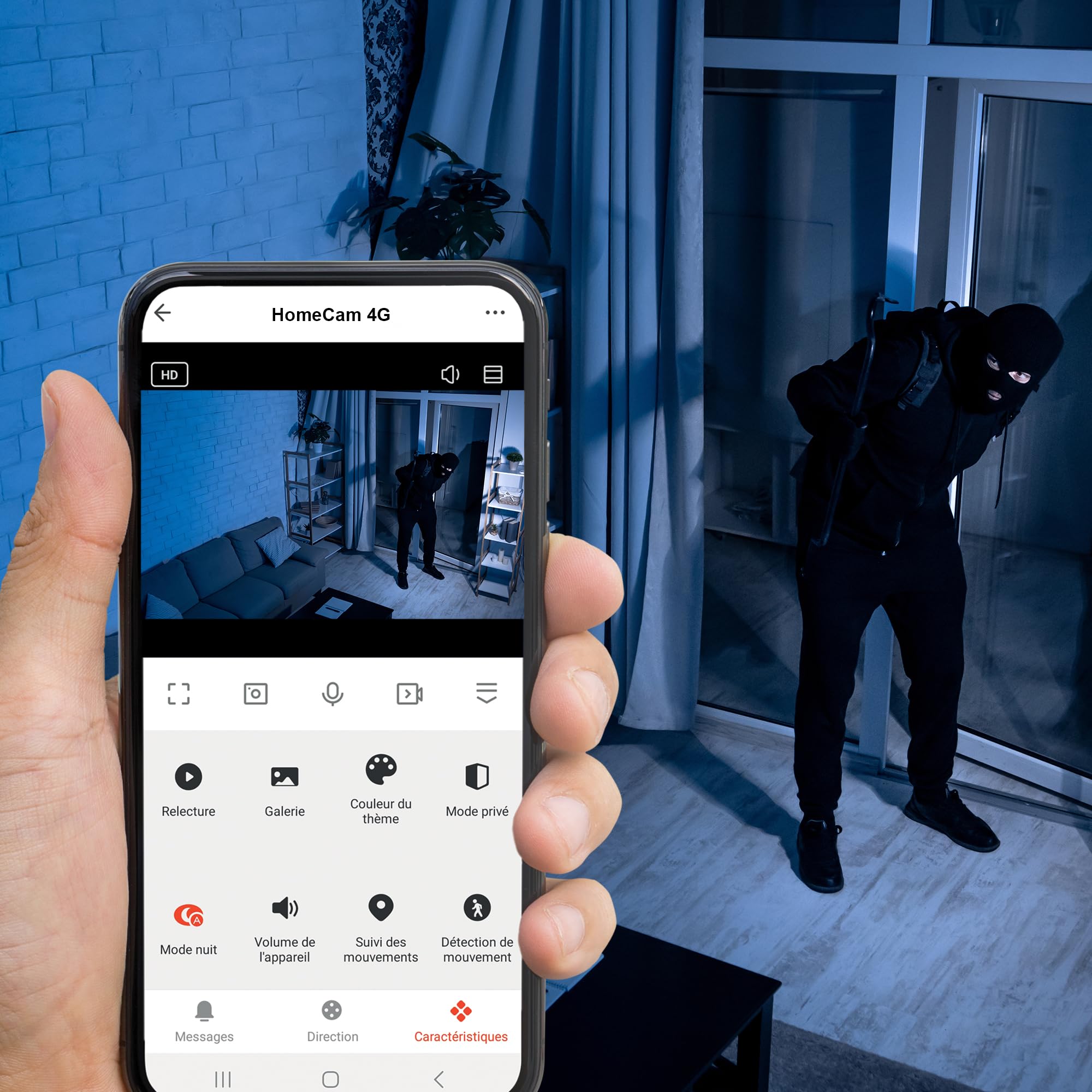 Avidsen HomeCam i-4G Caméra Intérieure Motorisée 1080p avec SIM