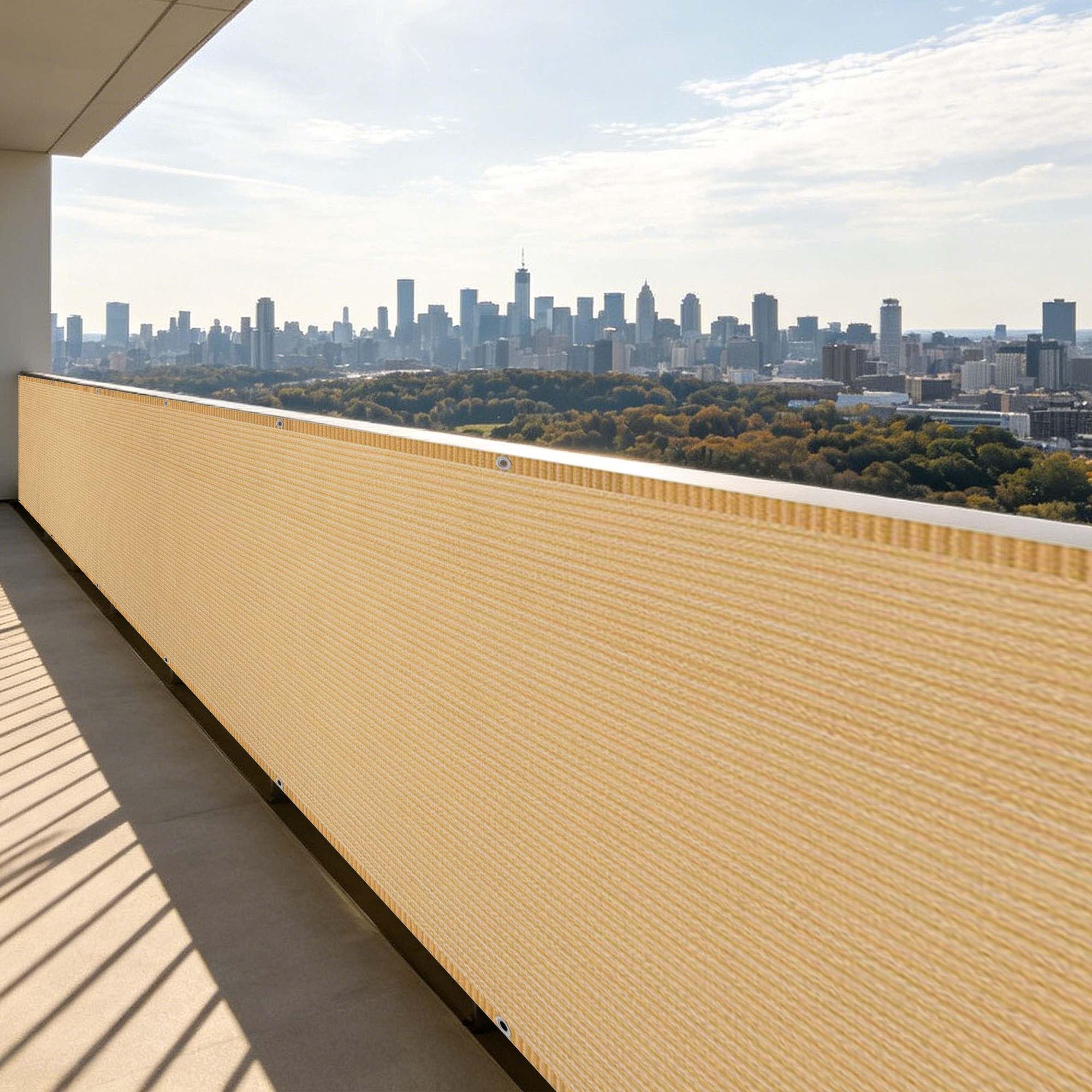 Filet d'ombrage pour pergola 4x4 m, voile jaune sable pour terrasse en été
