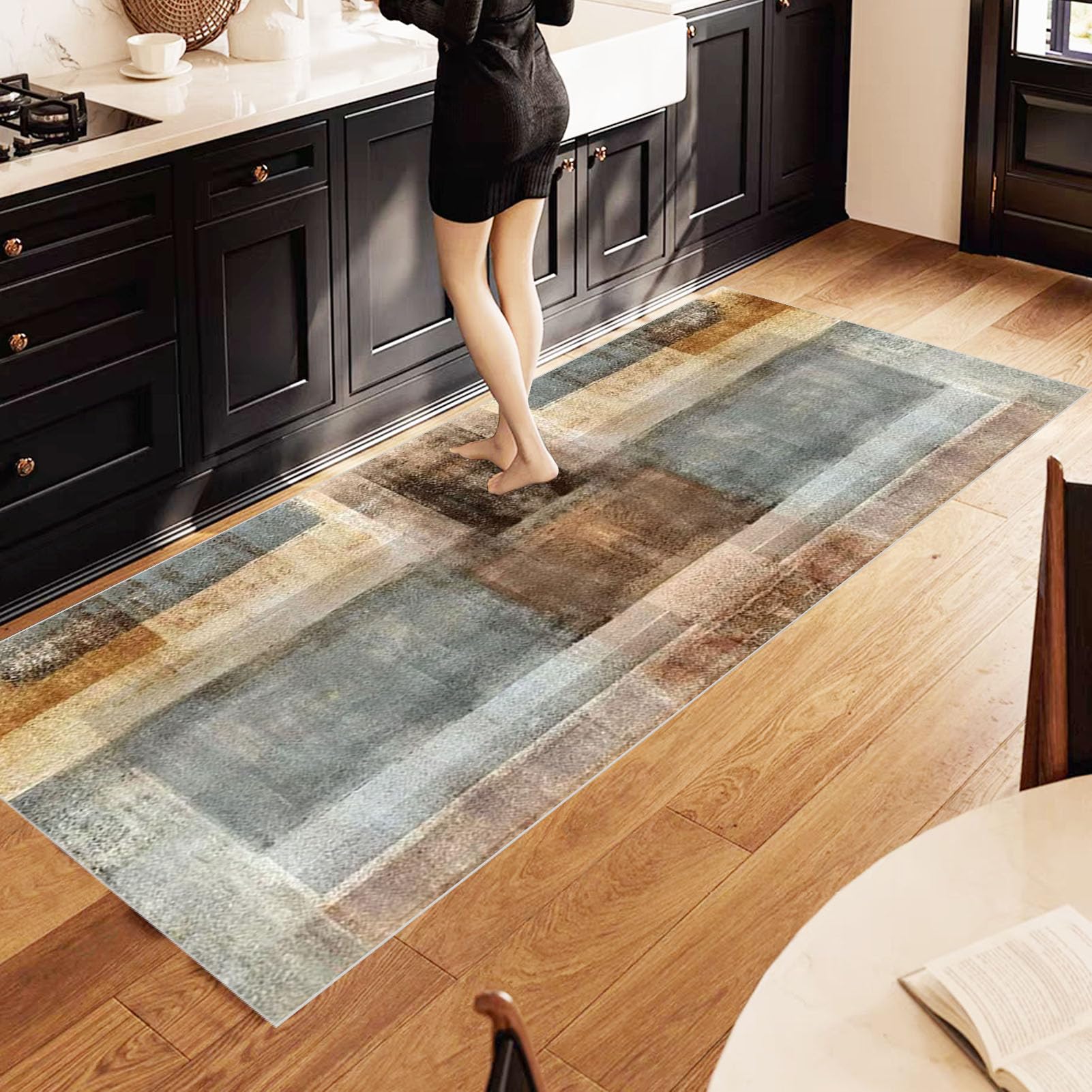 Tapis De Couloir/cuisine Lavable 40x60 Cm - Antidérapant, Absorbant, En Polyester, Pour Entrée, évier, Escalier