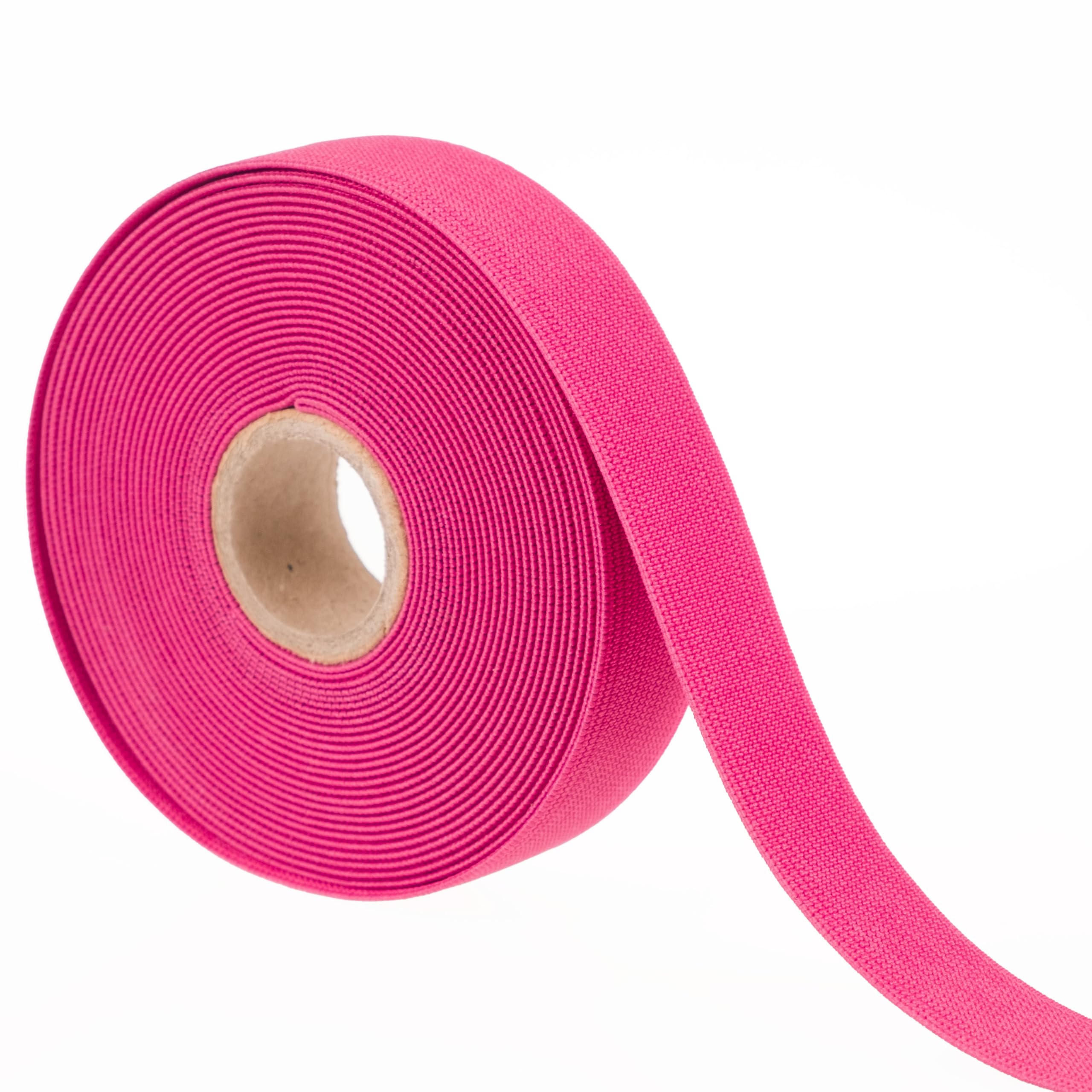 Coloured Elastic for Sewing 20mm Sewing Elastic, Woven Type, 5 Metres (Pink)