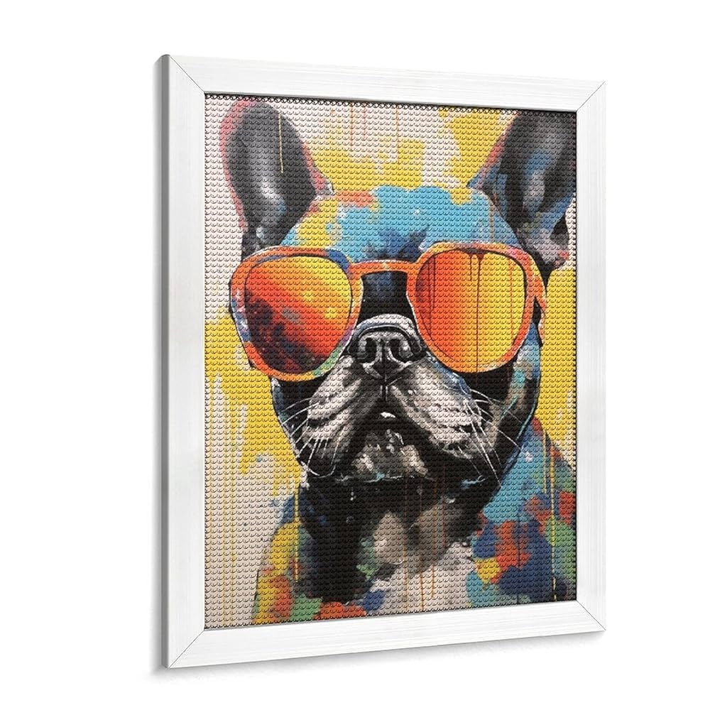 フレンチブルドック メガネ アート 絵画 新品 Amazon | メガネと蝶ネクタイをしたフレンチ ブルドッグ 数字