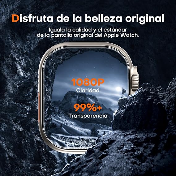 TAURI 2 Pack Screen Protector for Apple Watch Ultra 3 49mm, [2-Step Auto Installation], [Military Grade Protection] Tempered Glass Protector for New Apple Watch Ultra 3/2/1 49MM