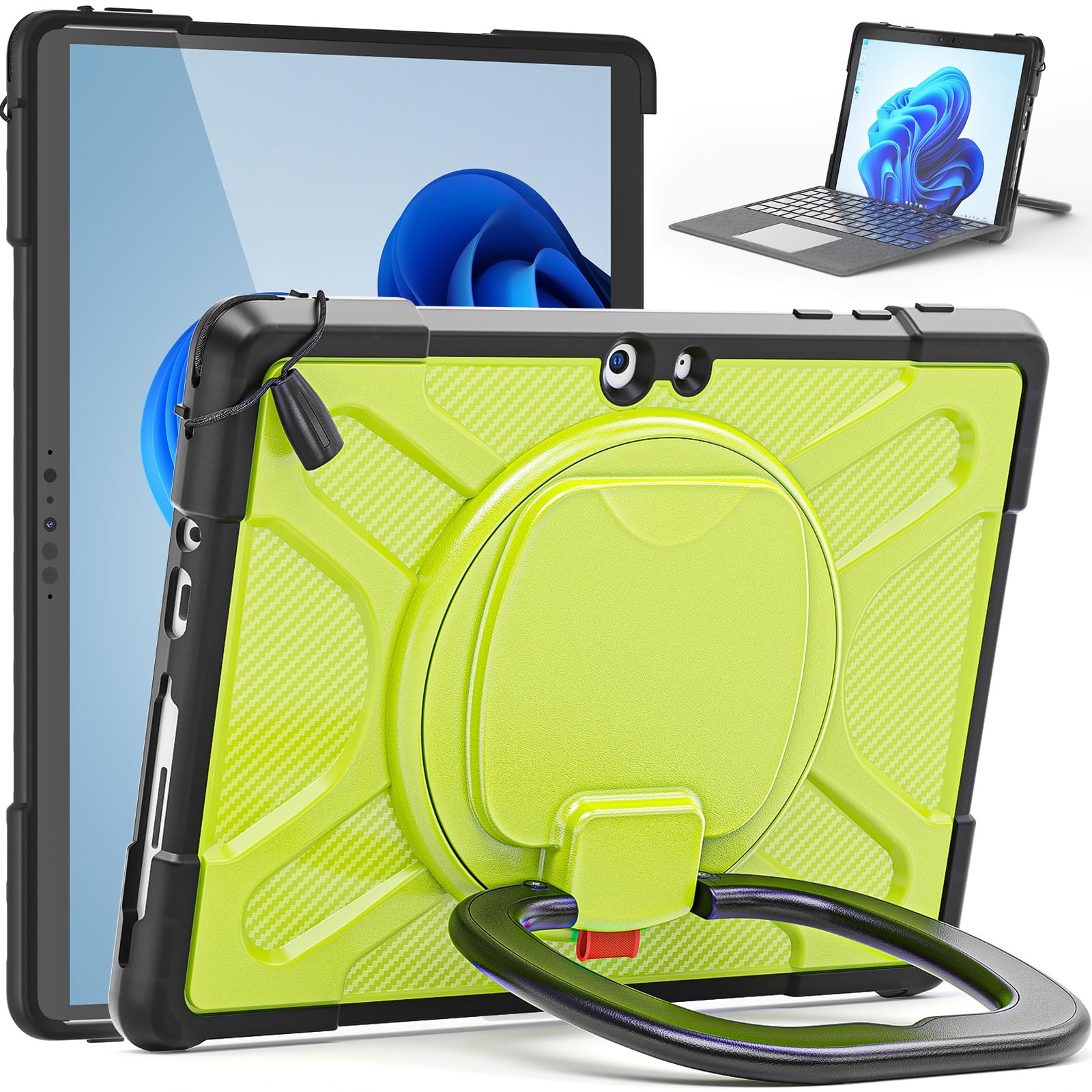 Coque jaune Microsoft Surface Go 4 protection robuste antichoc avec béquille - 8