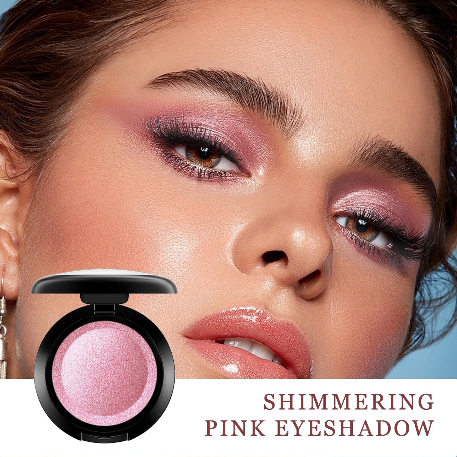 White & Pink Glitter Powder Eyeshadow Palette - Image 3